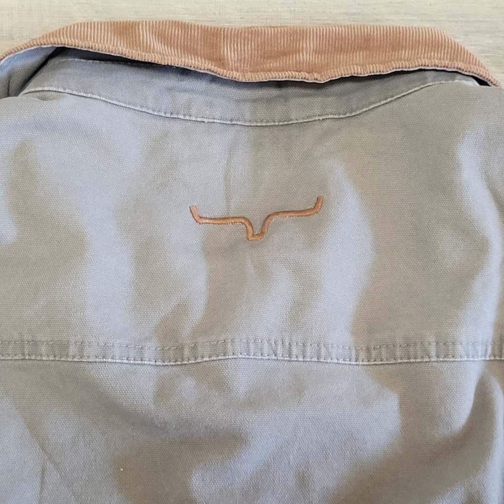 Kimes Ranch Light Gray Worker Jacket with Brown Corduroy Collar - Picture 9 of 16